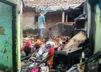 Rumah di Sukaasih Ludes Terbakar Akibat Dispenser Korslet