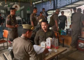 Jual Miras, Satpol PP Sidak Briel’s Cafe and Resto