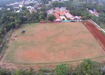 Lapangan Sepak Bola Dibangun Pemdes Bojong dengan Dana Desa