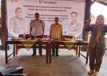 Jelang Pemilu 2024, Kasat Pol PP Kabupaten Bogor Adakan Rakor
