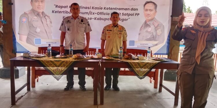 Jelang Pemilu 2024, Kasat Pol PP Kabupaten Bogor Adakan Rakor