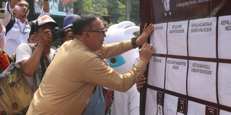 Kirab Pemilu 2024 Dilepas Langsung Oleh Bupati Bogor