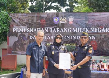 Barang yang jadi Milik Negara Hasil Penindakan Dimusnahkan Bea Cukai Bogor Dibantu Nathabumi