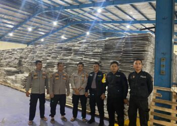 Gudang Penyimpanan Logistik Pemilu 2024 Dijaga Personil Sat Samapta dan Polsek Klapanunggal