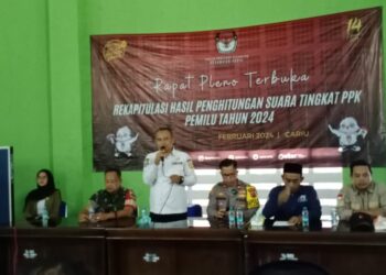 Pleno Terbuka Rekapitulasi Suara Pemilu 2024 Kecamatan Cariu Selesai
