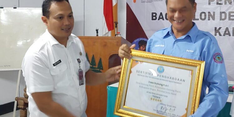 Jadi Pilot Project Desa Bersinar, Desa Gunungputri Raih Penghargaan Fase Prima