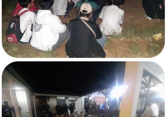 Pesta Miras Dilapangan, Sekelompok Muda-Mudi Diamankan Polisi