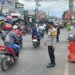 Polsek Citeureup Lakukan Giat Catur Monitoring Lalulintas di Pasar Citeureup