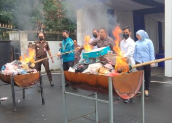 Kejari Kabupaten Tangerang Musnahkan Barang Rampasan, Ini Jenisnya