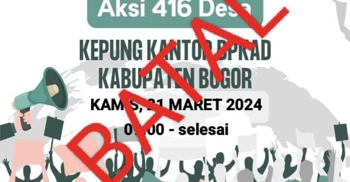 Demo 416 Perangkat Desa ke BPKAD Dibatalkan