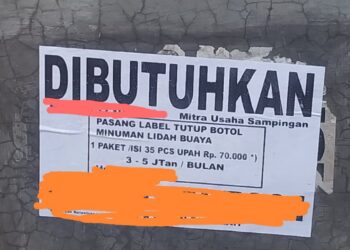 Warning !!! Pasang Label Tutup Botol yang Beredar di Brosur Harus Mengajak Orang Lain Baru Dapat “Cuan”