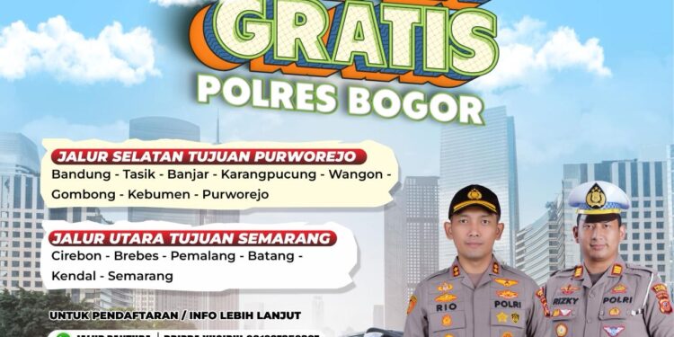 Khusus Warga Bogor, Ayo Mudik Gratis Bareng Kapolres