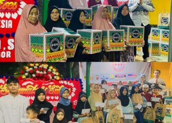 Berbagi Dengan Yatim dan Dhuafa di Moment HARLAH Media POV Indonesia ke 1