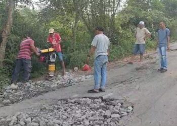 UPT Jalan dan Jembatan Jonggol Tak Kunjung Perbaiki Jalan Rusak, Warga dan Katar Turun Ke jalan