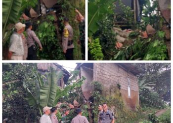 Polsek Ciawi dan Instansi Terkait Tinjau Kembali Rumah Yang Roboh di Ciawi