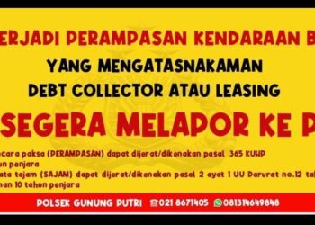 Pasca Adanya Perampasan Motor dan Kekerasan, Polsek Gunung Putri Sweeping dan Usir Matel Beroperasi di Gunung Putri