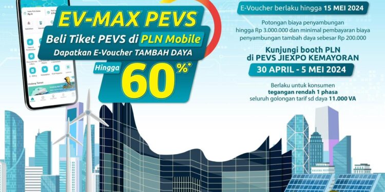 Beli Tiket PEVS 2024 di Aplikasi PLN Mobile, Dapat Diskon Tambah Daya Hingga 60 Persen