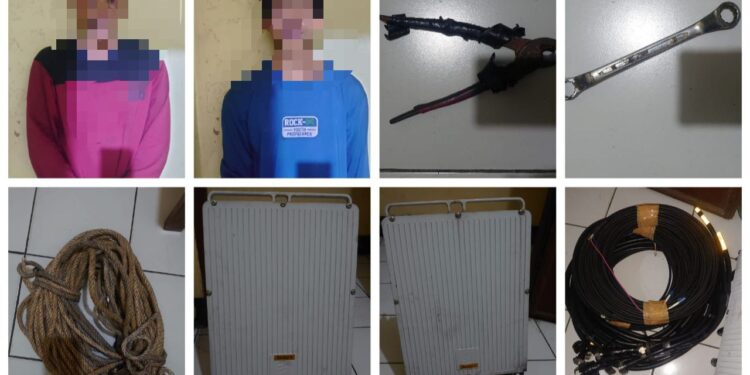 Pria Ini Nekad Nyolong Material Tower Sampe Rela Manjat