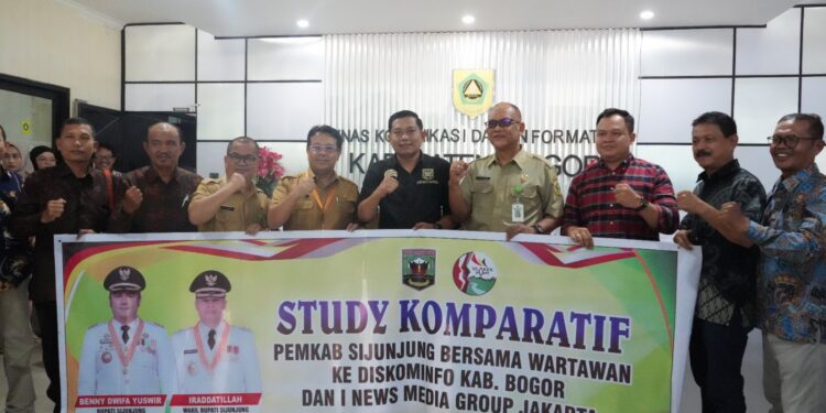 Pelajari Pengelolaan Media dan PPID, Diskominfo Sijunjung Kunjungi Pemkab Bogor