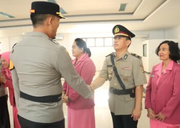 AKBP Rio Wahyu Anggoro Pimpin Langsung Upacara Serahterima Jabatan Kapolsek dan Kasat Binmas