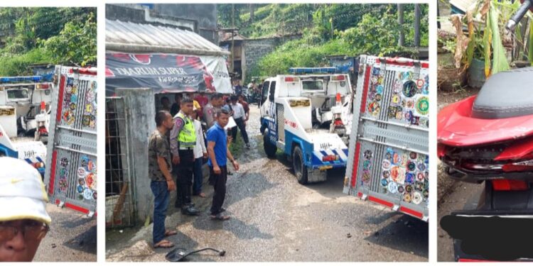 Tiga Kendaraan Terlibat Kecelakaan di Turunan Ciherang Satim