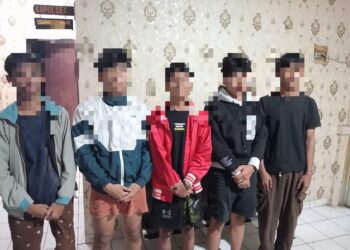 Hendak Tawuran, 5 Pemuda Ini di Giring ke Kantor Polisi