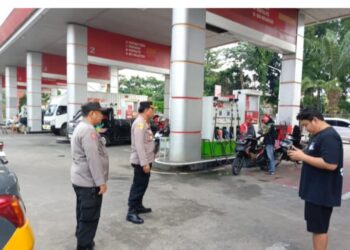 Disebut Ada Penyalahgunaan BBM, Kapolsek Sukaraja Tinjau SPBU Sentul