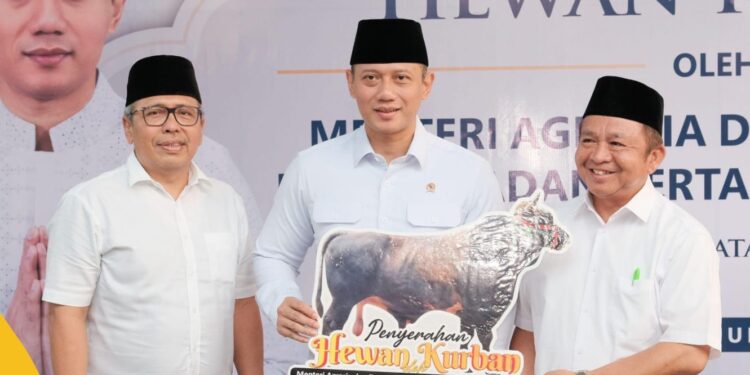 Serahkan 72 Hewan Kurban, Menteri AHY: Semangat Berbagi kepada Sesama