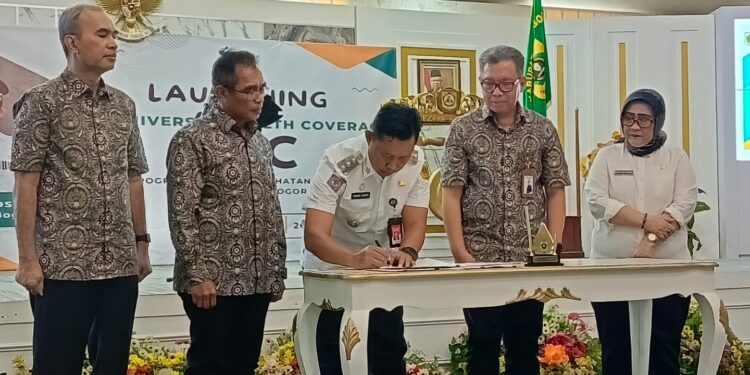 Lounching UHC, PemKab Bogor Luncurkan Pelayanan Kesehatan Gratis Bagi Masyarakat Kurang Mampu