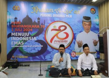 Divisi Humas Polri Gelar Khataman Al- Qur’an Dalam Rangka HUT Bhayangkara ke-78