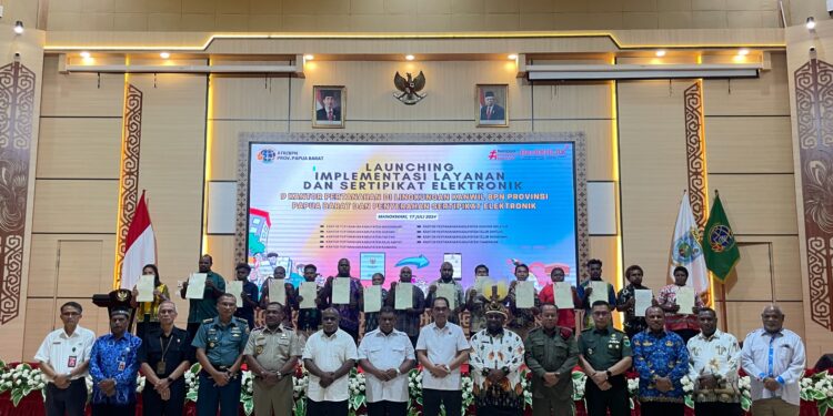 Kanwil BPN Provinsi Papua Resmikan Implementasi Sertifikat Tanah Elektronik