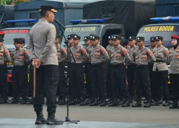 Jelang Pilkada 2024 Polres Bogor Gelar Apel Sispamkota, Rio Wahyu: Anggota Dilarang Keras Berpolitik Praktis