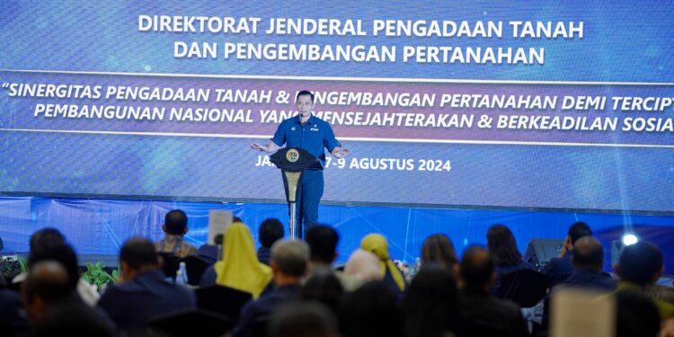 Buka Rakernis Ditjen PTPP, Menteri AHY : Pengadaan Tanah bagi Pembangunan di Indonesia