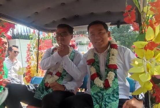 Daftar ke KPU Naik Delman, Dr Rayendra – Eka Maulana Akan Glowingkan Bogor Kota