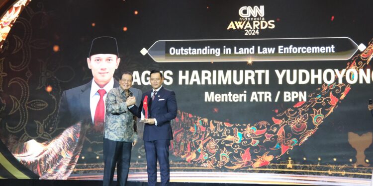 Gebuk Mafia Tanah Selamatkan Potensi Kerugian Rp5,71 Triliun, Menteri AHY Raih Penghargaan Outstanding in Land Law Enforcement