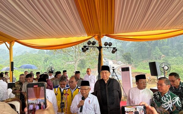 Wapres Ma’ruf Amin Lakukan Groundbreaking Pembangunan Masjid dan Pesantren di Sukamakmur