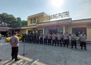Jelang Pelantikan Presiden dan Wakil Presiden Terpilih, Polsek Gunung Putri Bersama Koramil 0621-05 gelar Apel Gabungan