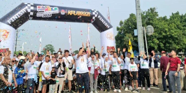 KPUD Kabupaten Bogor Gelar Color Fun Walk di Cibinong, Ini Tujuannya