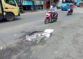 Baru Diperbaiki Jalan milik Provinsi di Cileungsi sudah Berlubang