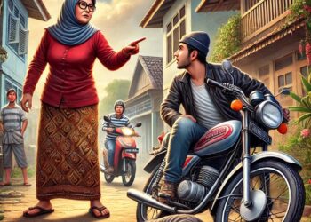 Viral !!! Emak-Emak di Desa Cicadas Bikin Pencuri Kocar Kacir