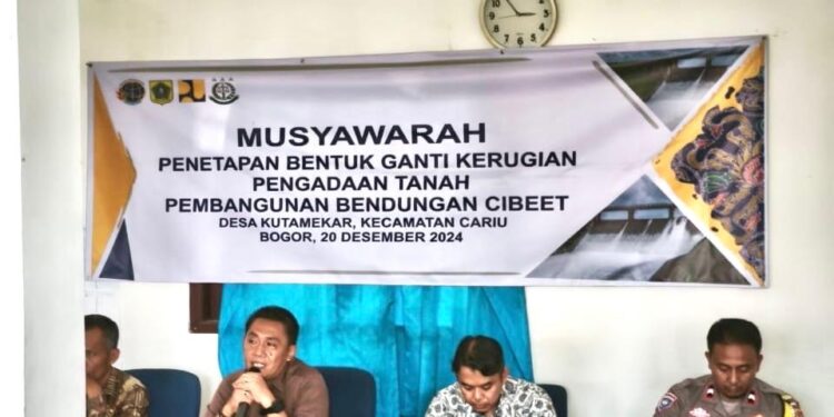 Kantah Bogor II Musyawarah Kerugian Bendungan Cibeet di Desa Kutamekar