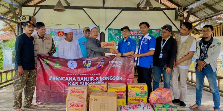 Ini yang Dilakukan KNPI Bogor Barat Ringankan Beban Korban Bencana Alam di Sukabumi