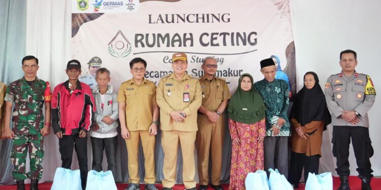 Resmikan Rumah Ceting Kedua, Bachril Bakri : Kemiskinan Ekstream Capai 0,73 Persen