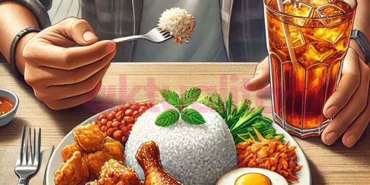 Minum Es Teh Saat Makan, Berbahaya???