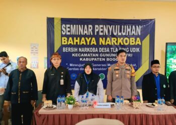 Melalui Desa Bersinar, Pemdes Tlajung Udik Beri Penyuluhan Bahaya Narkoba Siswa SMPN 4 Gunung Putri
