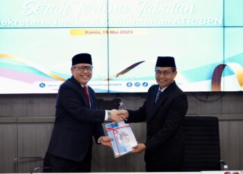 Serah Terima Jabatan Sekjen Kementerian ATR/BPN, Pudji Prasetijanto Hadi Minta Dukungan dalam Mengemban Amanah