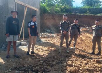 Usai Menantang, Proyek Milik Bonar Ditutup Pol PP Kecamatan Jonggol