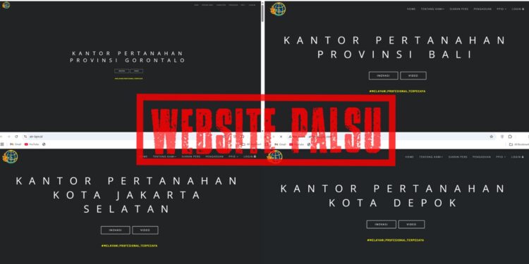 Beredar Situs Web Palsu Satker Kementerian ATR/BPN, Karo Humas dan Protokol: Pastikan Dapatkan Informasi dari Situs Resmi