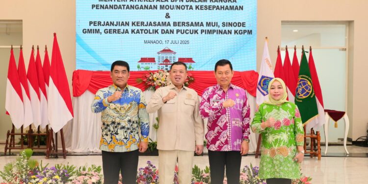 Saksikan MoU Antara Kanwil BPN Provinsi Sulut dengan Lembaga Keagamaan, Menteri Nusron Tekankan Implementasi yang Cepat dan Konkret