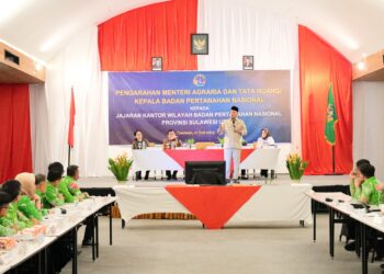 Hadapi Tiga Tantangan, Menteri Nusron Sampaikan Soal Penguatan Sistem dan SDM di Hadapan Jajaran Kanwil BPN Provinsi Sulut